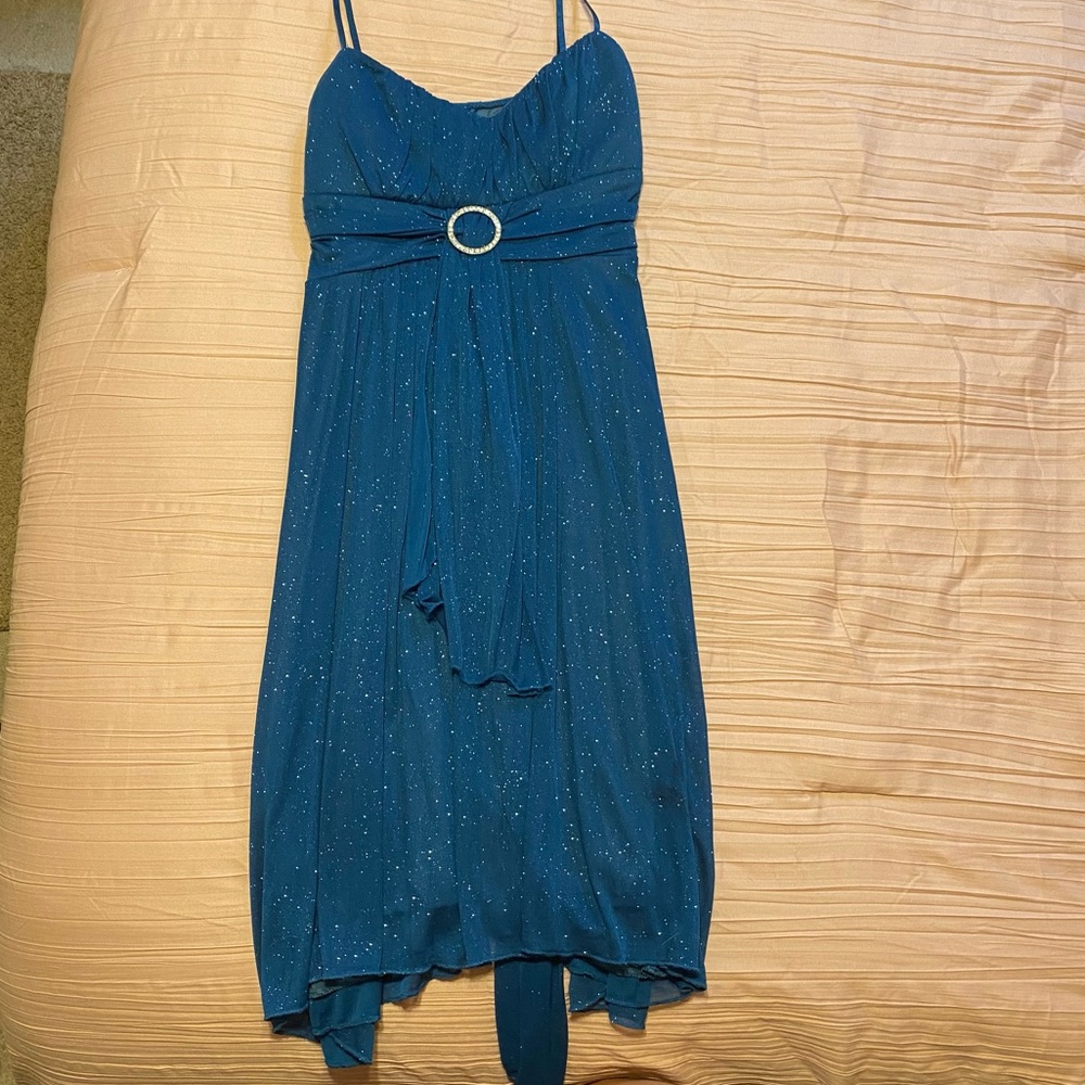 Ruby Rox Sparkly Blue Dress Size M